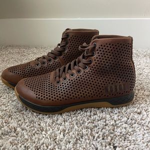 NOBULLS high top coffee leather trainers size 8 women’s/6.5 men’s